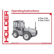 Holder A-Trac 5.58 - A-Trac 5.58P Operators Manual
